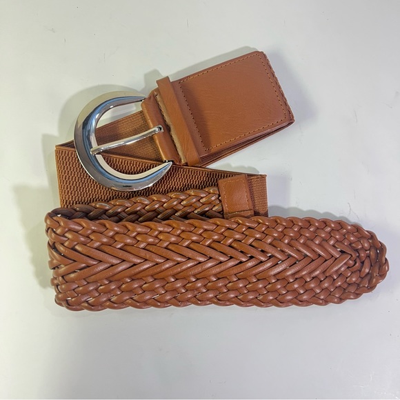 Stretch Belt and braided on one side, with silver buckle - Picture 2 of 6